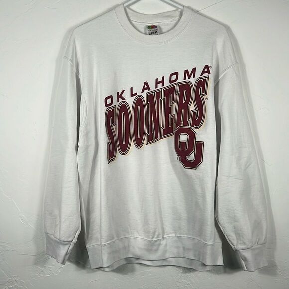 🔥🏈 True Vintage OKLAHOMA SOONERS Crewneck Sweatshirt - Men Sz L - GUC 🏈🔥 - Picture 1 of 9